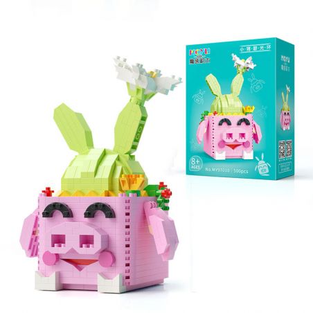MOYU BLOCK MY97010 97010 non  HEO BI HALO bộ đồ chơi xếp lắp ráp ghép mô hình Arts & Crafts SUCCULENT PLANTS 548 khối
