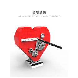 W28 non  HỘP GIẢI MÃ CƠ CHẾ TIM HỌC TIANJI bộ đồ chơi xếp lắp ráp ghép mô hình Creator Sáng Tạo 182 khối