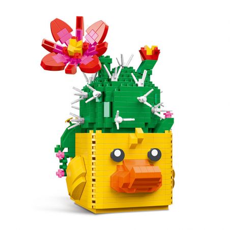 MOYU BLOCK MY97007 97007 non  VỊT VÀNG HOA NGỌC ĐỎ bộ đồ chơi xếp lắp ráp ghép mô hình Arts & Crafts SUCCULENT PLANTS 646 khối
