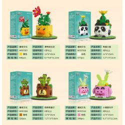 MOYU BLOCK MY97005 97005 non  ERHA LOTUS CỌ bộ đồ chơi xếp lắp ráp ghép mô hình Arts & Crafts SUCCULENT PLANTS 484 khối