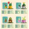 MOYU BLOCK MY97005 97005 non  ERHA LOTUS CỌ bộ đồ chơi xếp lắp ráp ghép mô hình Arts & Crafts SUCCULENT PLANTS 484 khối
