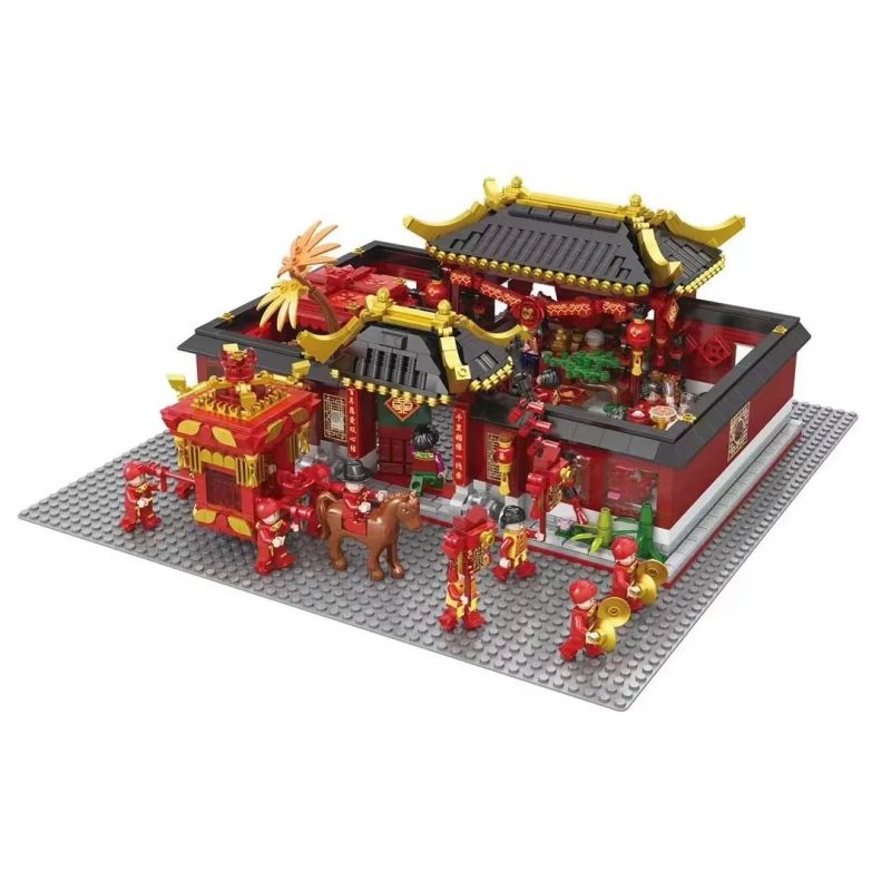 FORANGE FC8006 8006 non Lego XU HƯỚNG QUỐC GIA ĐÁM CƯỚI TRUNG bộ đồ chơi xếp lắp ráp ghép mô hình 2796 khối