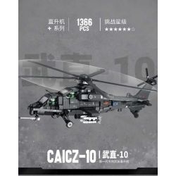 JUHANG TECHNOLOGY 88019 REOBRIX 33033 non  XẠ THỦ-10 bộ đồ chơi xếp lắp ráp ghép mô hình Military Army CAICZ-10 Quân Sự Bộ Đội 1366 khối