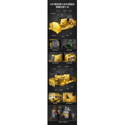 CADA DOUBLEE C61056 61056 non  MÁY ???I HẠNG NẶNG ĐIỀU KHIỂN TỪ XA 1:16 tỷ lệ 1:16 bộ đồ chơi xếp lắp ráp ghép mô hình  HEAVY BULLDOZER Kỹ Thuật Công Nghệ Cao Mô Hình Phương Tiện 2826 khối
