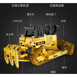 CADA DOUBLEE C61056 61056 non  MÁY ???I HẠNG NẶNG ĐIỀU KHIỂN TỪ XA 1:16 tỷ lệ 1:16 bộ đồ chơi xếp lắp ráp ghép mô hình  HEAVY BULLDOZER Kỹ Thuật Công Nghệ Cao Mô Hình Phương Tiện 2826 khối