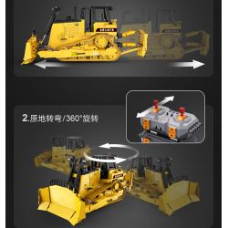 CADA DOUBLEE C61056 61056 non  MÁY ???I HẠNG NẶNG ĐIỀU KHIỂN TỪ XA 1:16 tỷ lệ 1:16 bộ đồ chơi xếp lắp ráp ghép mô hình  HEAVY BULLDOZER Kỹ Thuật Công Nghệ Cao Mô Hình Phương Tiện 2826 khối