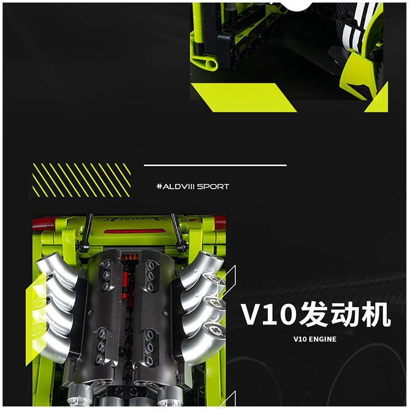 K BOX 10516 10516B non  XE THỂ THAO AUDI R8 tỷ lệ 1:10 bộ đồ chơi xếp lắp ráp ghép mô hình  Kỹ Thuật Công Nghệ Cao Mô Hình Phương Tiện 2641 khối