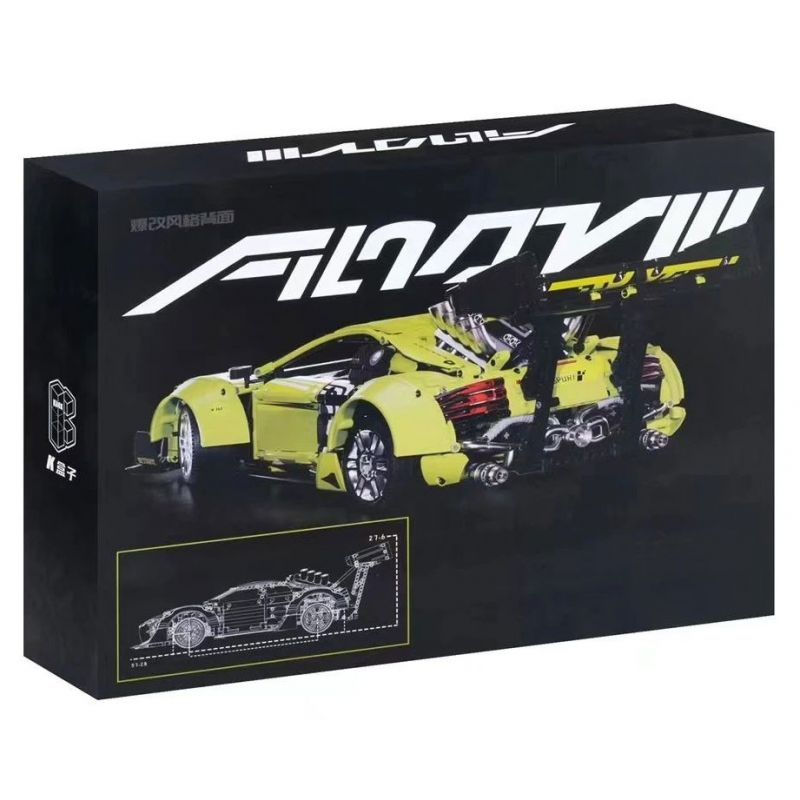 K BOX 10516 10516B non  XE THỂ THAO AUDI R8 tỷ lệ 1:10 bộ đồ chơi xếp lắp ráp ghép mô hình  Kỹ Thuật Công Nghệ Cao Mô Hình Phương Tiện 2641 khối