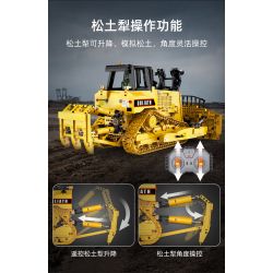 CADA DOUBLEE C61056 61056 non  MÁY ???I HẠNG NẶNG ĐIỀU KHIỂN TỪ XA 1:16 tỷ lệ 1:16 bộ đồ chơi xếp lắp ráp ghép mô hình  HEAVY BULLDOZER Kỹ Thuật Công Nghệ Cao Mô Hình Phương Tiện 2826 khối