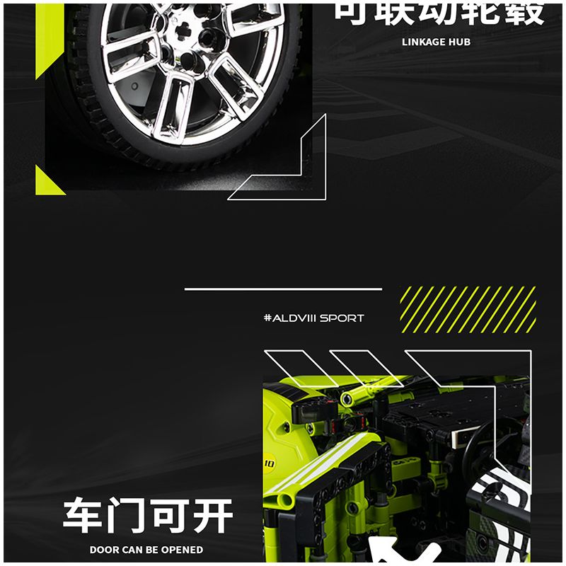 K BOX 10516 10516B non  XE THỂ THAO AUDI R8 tỷ lệ 1:10 bộ đồ chơi xếp lắp ráp ghép mô hình  Kỹ Thuật Công Nghệ Cao Mô Hình Phương Tiện 2641 khối