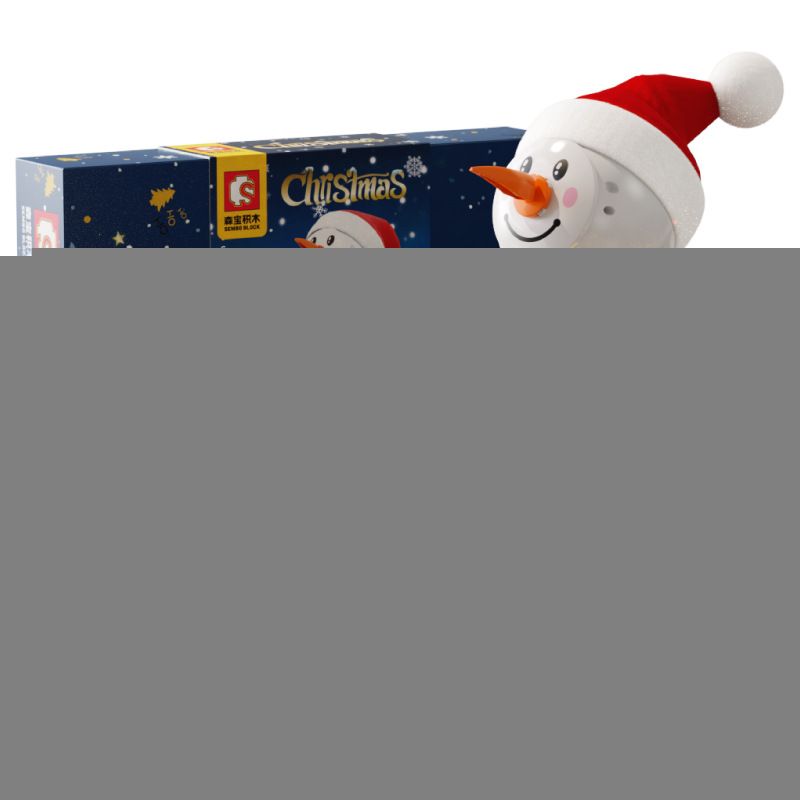 SEMBO 601162 non Lego NGƯỜI TUYẾT HỘP NHẠC GIÁNG SINH bộ đồ chơi xếp lắp ráp ghép mô hình Christmas CHRISTMAS MUSICBOX 220 khối