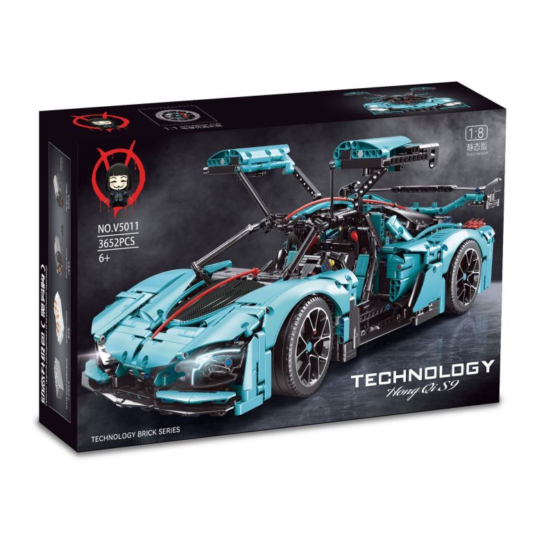 SUPER 18K K165 TA GAOLE T5011 5011 V CARD V5011 5011 non  HỒNG KỲ S9 bộ đồ chơi xếp lắp ráp ghép mô hình 1:8 HONG QI S9 Tỷ Lệ 1:8 3502 khối