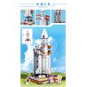 ZHEGAO QL0285 0285 non  TÊN LỬA ĐẨY TRƯỜNG CHINH 5 THÁNG 3 bộ đồ chơi xếp lắp ráp ghép mô hình China Aerospace Museum AEROSPACE LONG MARCH 5 471 khối