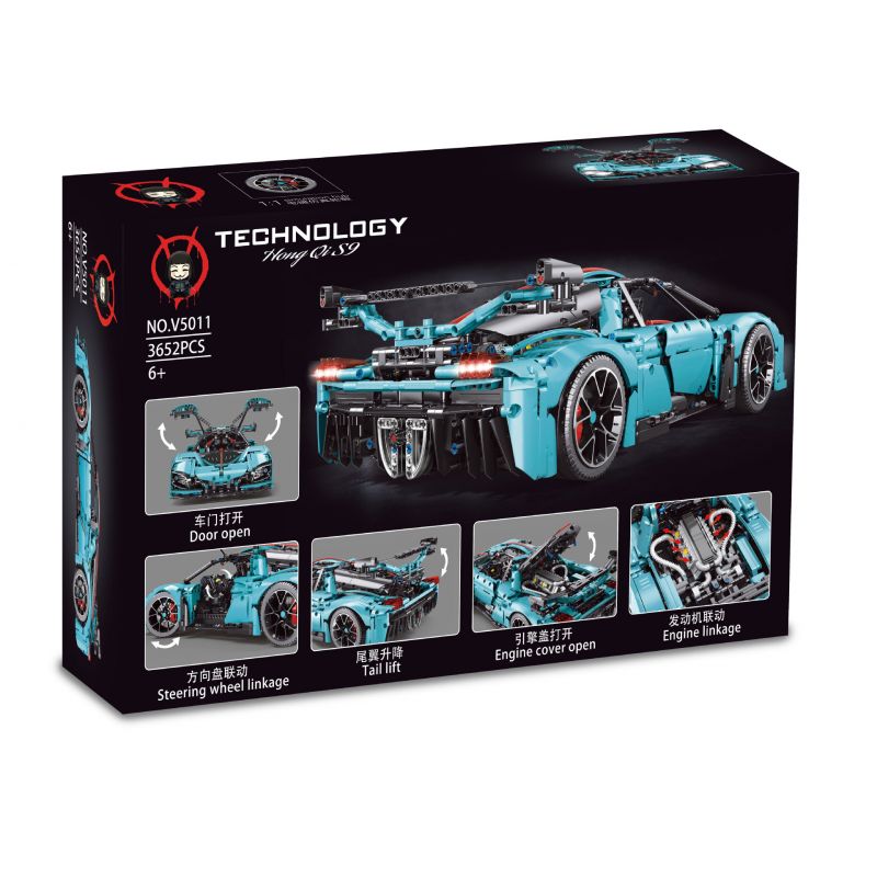 SUPER 18K K165 TA GAOLE T5011 5011 V CARD V5011 5011 non  HỒNG KỲ S9 bộ đồ chơi xếp lắp ráp ghép mô hình 1:8 HONG QI S9 Tỷ Lệ 1:8 3502 khối