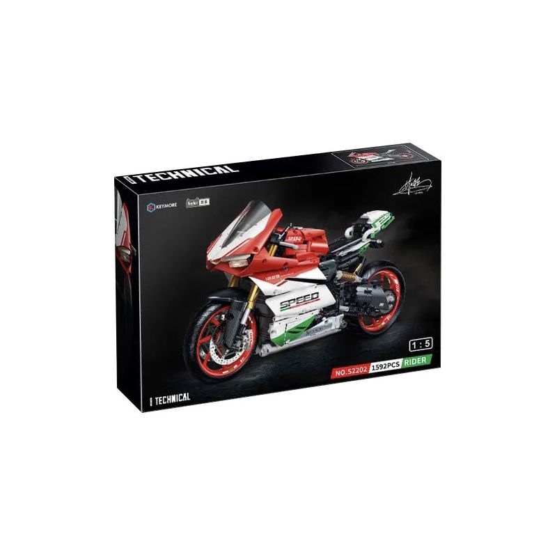 FEMIBOX S2202 2202 non  DUCATI tỷ lệ 1:5 bộ đồ chơi xếp lắp ráp ghép mô hình  Kỹ Thuật Công Nghệ Cao Mô Hình Phương Tiện 1592 khối
