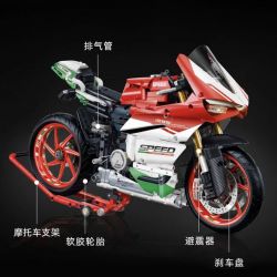 FEMIBOX S2202 2202 non  DUCATI tỷ lệ 1:5 bộ đồ chơi xếp lắp ráp ghép mô hình  Kỹ Thuật Công Nghệ Cao Mô Hình Phương Tiện 1592 khối