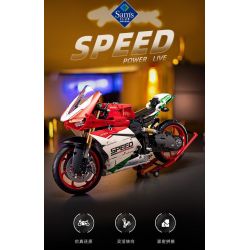 FEMIBOX S2202 2202 non  DUCATI tỷ lệ 1:5 bộ đồ chơi xếp lắp ráp ghép mô hình  Kỹ Thuật Công Nghệ Cao Mô Hình Phương Tiện 1592 khối