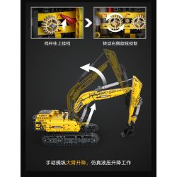 CADA DOUBLEE C61082 61082 non  MÁY XÚC ĐẦY ĐỦ CHỨC NĂNG 1:20 tỷ lệ 1:20 bộ đồ chơi xếp lắp ráp ghép mô hình  REMOTE CONTROL EXCAVATOR Kỹ Thuật Công Nghệ Cao Mô Hình Phương Tiện 1702 khối