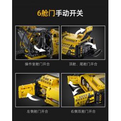 CADA DOUBLEE C61082 61082 non  MÁY XÚC ĐẦY ĐỦ CHỨC NĂNG 1:20 tỷ lệ 1:20 bộ đồ chơi xếp lắp ráp ghép mô hình  REMOTE CONTROL EXCAVATOR Kỹ Thuật Công Nghệ Cao Mô Hình Phương Tiện 1702 khối