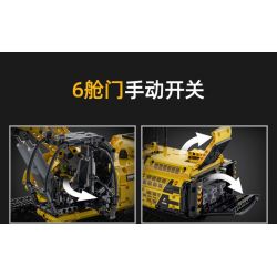 CADA DOUBLEE C61082 61082 non  MÁY XÚC ĐẦY ĐỦ CHỨC NĂNG 1:20 tỷ lệ 1:20 bộ đồ chơi xếp lắp ráp ghép mô hình  REMOTE CONTROL EXCAVATOR Kỹ Thuật Công Nghệ Cao Mô Hình Phương Tiện 1702 khối