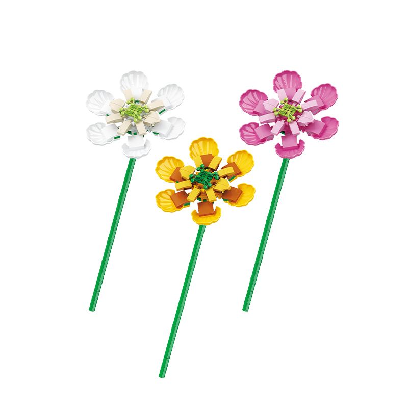 BALODY 20095 non Lego HOA MỈM CƯỜI bộ đồ chơi xếp lắp ráp ghép mô hình Flowers 80 khối