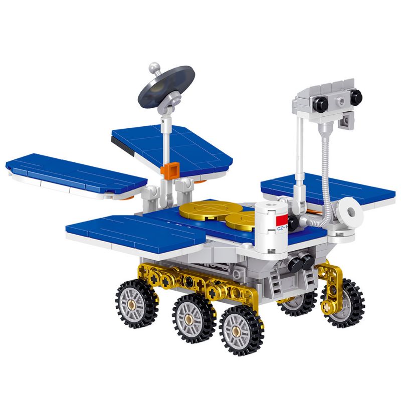ZHEGAO QL0282 0282 non Lego XE TỰ HÀNH SAO HỎA ZHURONG bộ đồ chơi xếp lắp ráp ghép mô hình China Aerospace Museum 523 khối