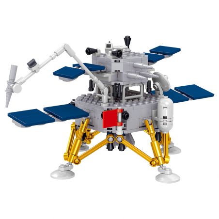 ZHEGAO QL0281 0281 non  TÀU THĂM DÒ MẶT TRĂNG HẰNG NGA TÊN LỬA TRƯỜNG CHINH VŨ TRỤ THẦN CHÂU bộ đồ chơi xếp lắp ráp ghép mô hình China Aerospace Museum 485 khối