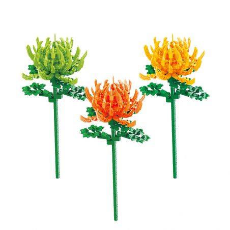 BALODY 20083 non  CÚC MÓNG VUỐT LỚN bộ đồ chơi xếp lắp ráp ghép mô hình Flowers Hoa 150 khối