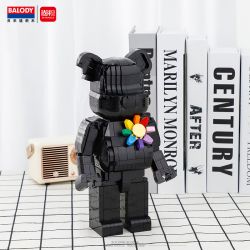 BALODY 21166 non  GẤU HOA ĐEN bộ đồ chơi xếp lắp ráp ghép mô hình LOVER BEER 1126 khối