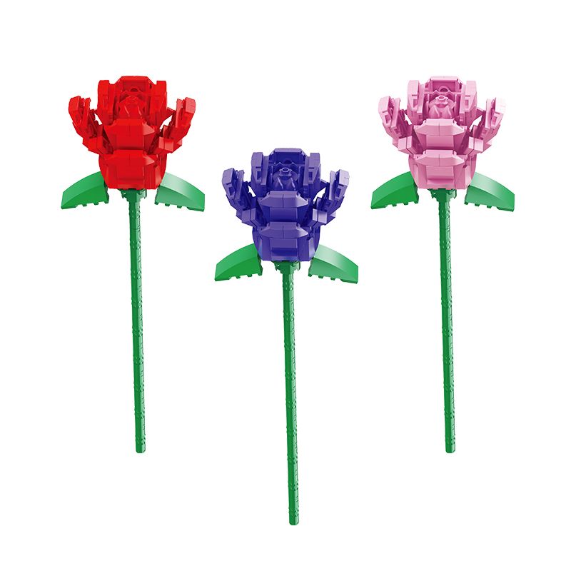 BALODY 20080 non Lego HOA HỒNG bộ đồ chơi xếp lắp ráp ghép mô hình Flowers 172 khối