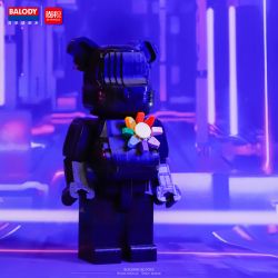 BALODY 21166 non  GẤU HOA ĐEN bộ đồ chơi xếp lắp ráp ghép mô hình LOVER BEER 1126 khối