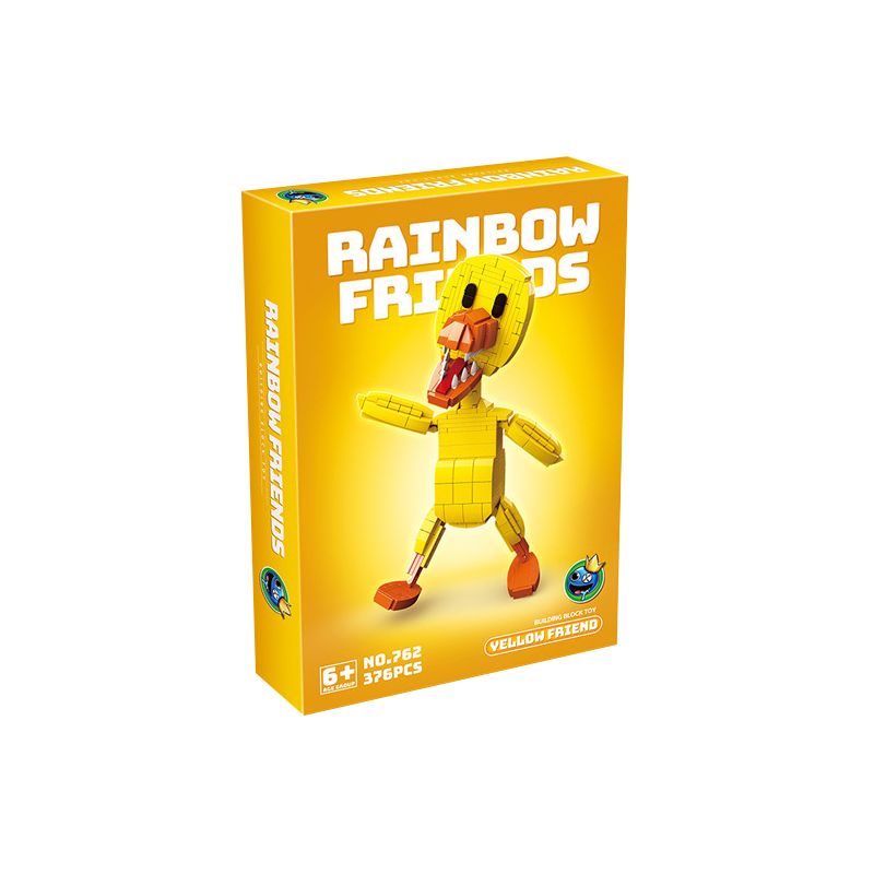 RENZAIMA 762 non Lego BẠN VÀNG bộ đồ chơi xếp lắp ráp ghép mô hình Rainbow Friends YELLOW FRIEND 376 khối