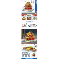 FUN IMAGINATION LZ8206 8206 non  ĐÌNH VIÊN MINH NINH HƯƠNG bộ đồ chơi xếp lắp ráp ghép mô hình Buildings 3778 khối