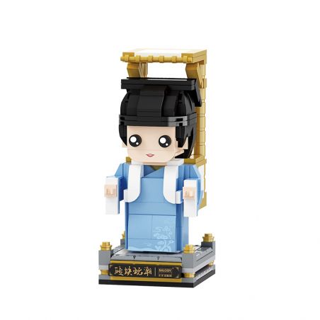 BALODY 20052 non  VĂN HÓA DÂN GIAN NING CAICHEN bộ đồ chơi xếp lắp ráp ghép mô hình Brickheadz Nhân Vật Đầu To 364 khối