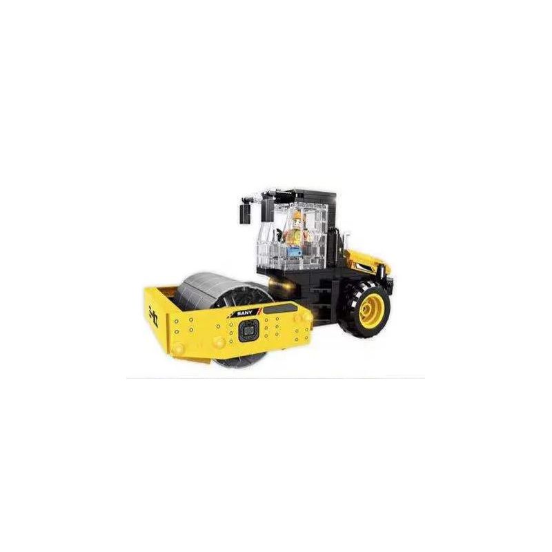 SANY C0624 0624 non Lego TRỤC LĂN bộ đồ chơi xếp lắp ráp ghép mô hình City COMPACTOR SMOOTH ROLLER DRUM Thành Phố 415 khối