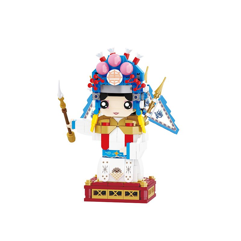 BALODY 20048 non Lego KINH KỊCH WUSHENG bộ đồ chơi xếp lắp ráp ghép mô hình Brickheadz Nhân Vật Đầu To 430 khối