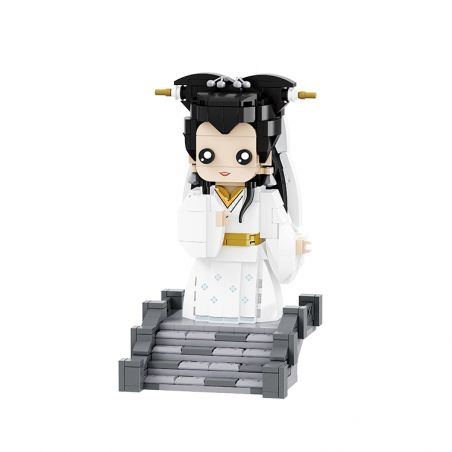 BALODY 20040 non  GẶP CẦU VỠ BẠCH XÀ bộ đồ chơi xếp lắp ráp ghép mô hình Brickheadz Nhân Vật Đầu To 499 khối