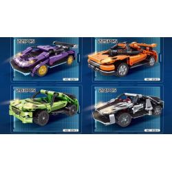 LEIBAO 8326 non  4 LOẠI XE THỂ THAO CÔNG NGHỆ CAO bộ đồ chơi xếp lắp ráp ghép mô hình  Kỹ Thuật Công Nghệ Cao Mô Hình Phương Tiện