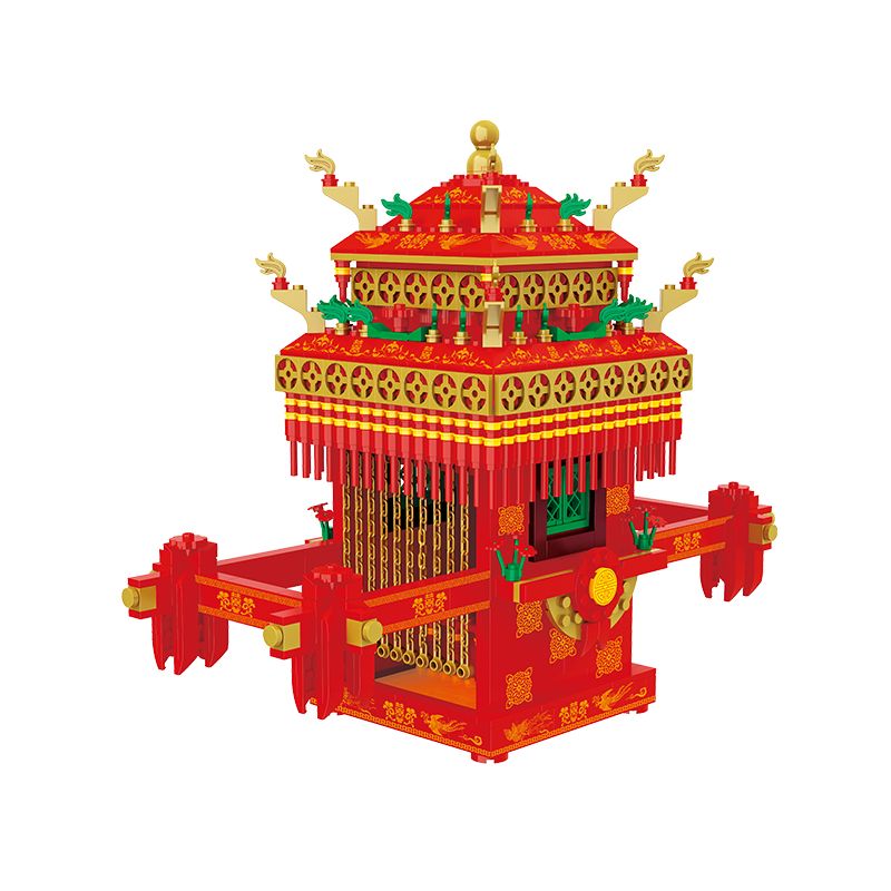 BALODY 20034 non Lego GHẾ ĐÁM CƯỚI bộ đồ chơi xếp lắp ráp ghép mô hình Chinese Traditional Festivals Lễ Hội Cổ Truyền 1231 khối