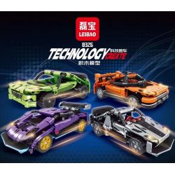 LEIBAO 8326 non  4 LOẠI XE THỂ THAO CÔNG NGHỆ CAO bộ đồ chơi xếp lắp ráp ghép mô hình  Kỹ Thuật Công Nghệ Cao Mô Hình Phương Tiện