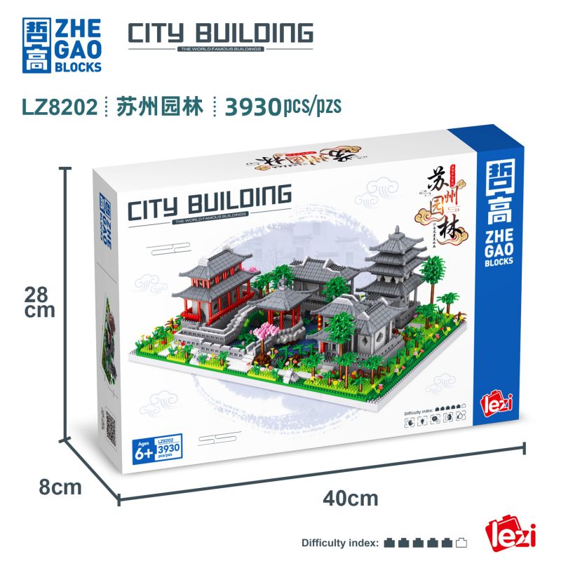 FUN IMAGINATION LZ8202 8202 non  VƯỜN TÔ CHÂU bộ đồ chơi xếp lắp ráp ghép mô hình Buildings 3930 khối