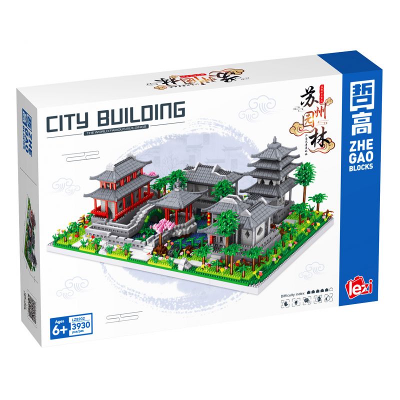 FUN IMAGINATION LZ8202 8202 non  VƯỜN TÔ CHÂU bộ đồ chơi xếp lắp ráp ghép mô hình Buildings 3930 khối