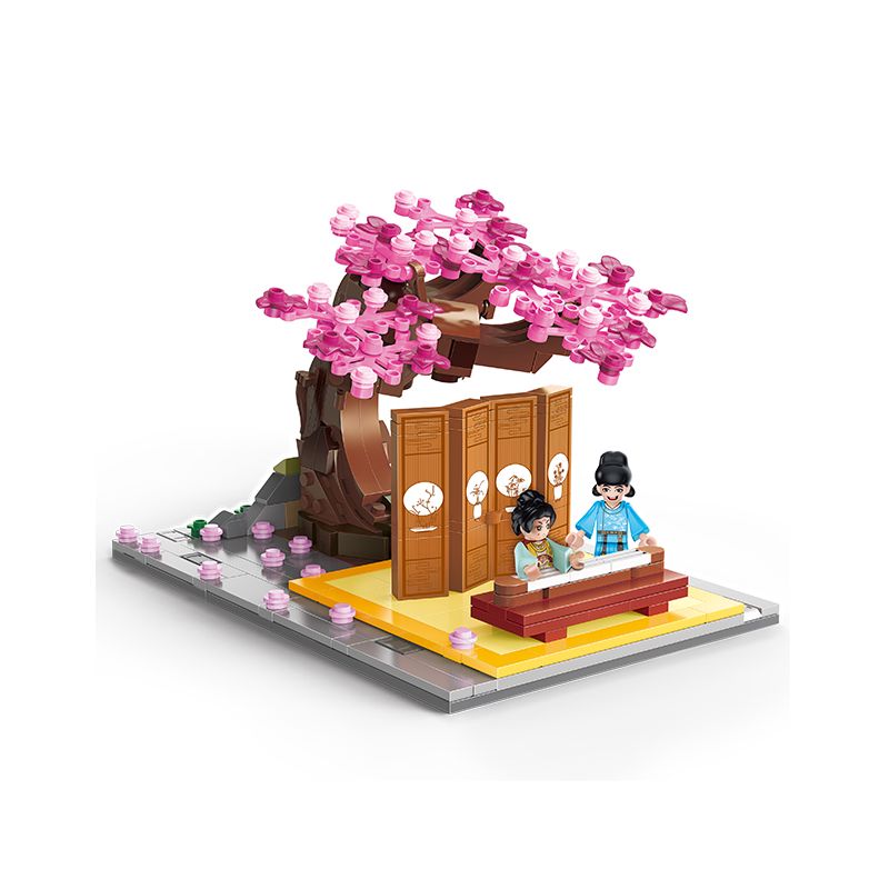 BALODY 21014 non Lego ĐI BỘ PIPA QUẢNG TRƯỜNG TSING LUNG bộ đồ chơi xếp lắp ráp ghép mô hình Chinatown Khu Phố Tàu 353 khối