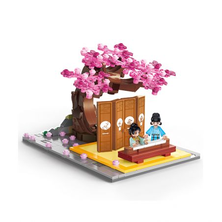 BALODY 21014 non  ĐI BỘ PIPA QUẢNG TRƯỜNG TSING LUNG bộ đồ chơi xếp lắp ráp ghép mô hình Chinatown Khu Phố Tàu 353 khối