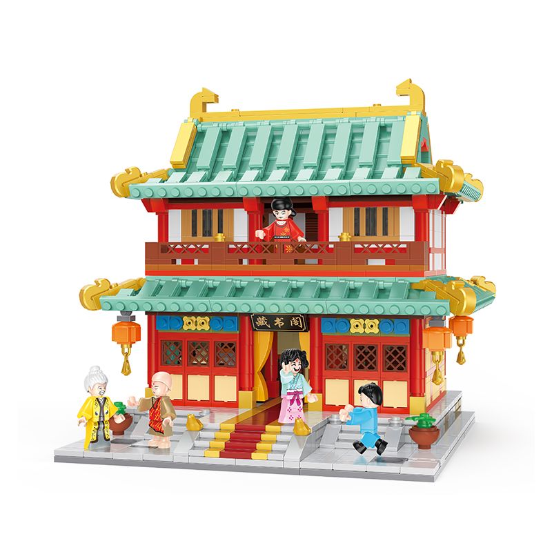 BALODY 21008 non Lego GIAN HÀNG HUYỀN VŨ PHƯỜNG CANGSHU bộ đồ chơi xếp lắp ráp ghép mô hình Chinatown Khu Phố Tàu 1527 khối