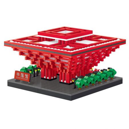 FUN IMAGINATION LZ8198 8198 non  GIAN HÀNG TRUNG QUỐC bộ đồ chơi xếp lắp ráp ghép mô hình Buildings CHINA PAVILION 3410 khối