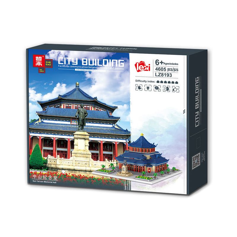 FUN IMAGINATION LZ8193 8193 non  NHÀ TƯỞNG NIỆM TÔN TRUNG SƠN QUẢNG CHÂU bộ đồ chơi xếp lắp ráp ghép mô hình Buildings 4605 khối