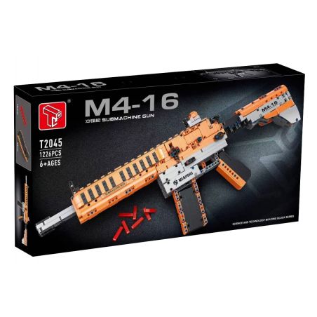 TA GAOLE T2045 2045 non  SÚNG TIỂU LIÊN M4-16 bộ đồ chơi xếp lắp ráp ghép mô hình Gun M4-16 SUBMACHINE GUN 1226 khối