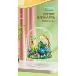 MOYU BLOCK MY87005 87005 non  NGÔN NGỮ BÍ MẬT MỌNG NƯỚC bộ đồ chơi xếp lắp ráp ghép mô hình SUCCULENT SECRET 407 khối