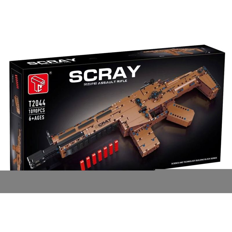 TA GAOLE T2044 2044 non Lego SÚNG TRƯỜNG TẤN CÔNG SCRAY bộ đồ chơi xếp lắp ráp ghép mô hình Gun SCAR ASSAULT RIFLE 1090 khối